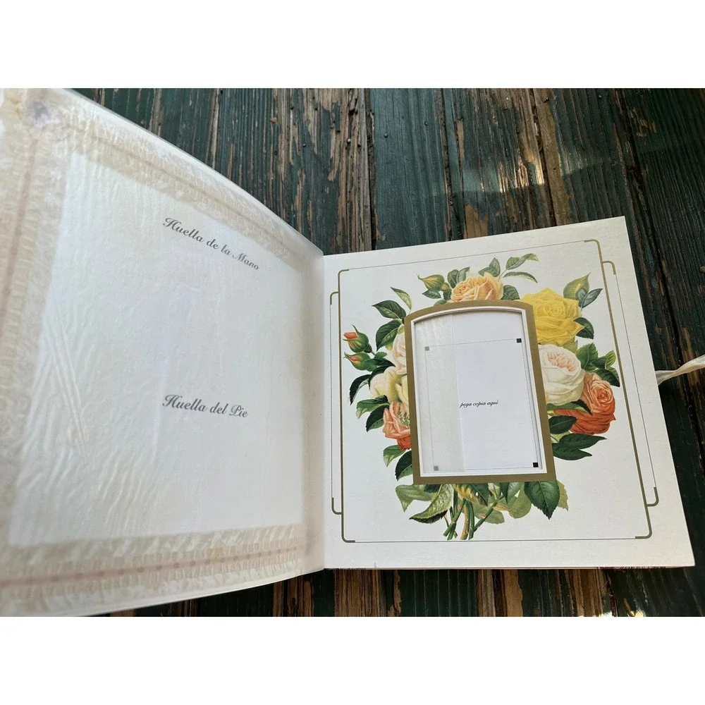 Nuestro Bebe Baby Memory Book Spanish Photo Album Blushing Rose Publishing 9x9